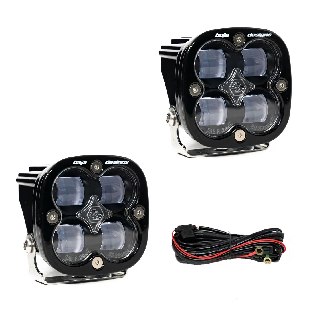 257801 – BAJA DESIGN Driving/ Fog Light, LED 4 CREE LED 3 Inch Square 29 Watt 2.1 Amp Fog Beam 2420 Lumens Clear Hard...